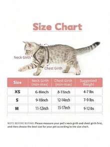 Cat Harness & Leash Set, Breathable Mesh Pet Vest Harness With Reflective Strip, Adjustable Step-In Harness For Small Cats (Pink Pattern), Cat Coil Spring Toy, Cat Collar With Bell - Baby Pink - View 9