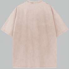 Vintage Wash Tee Grey I Could Be Meaner Slogan Casual Daily Wear Valentine's Day Gift Women/Men Summer Short Sleeves Cool Tops - 杏色 - 查看 3