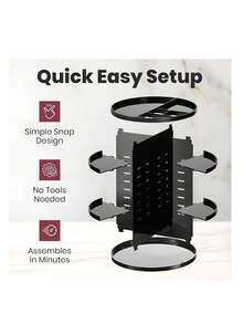 ORGANIZADOR DE MAQUILLAJE - Negro - Ver 5