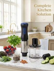 SOKANY 四合一多功能1000W不锈钢手持式电动搅拌机SK-1711-4，黑色 - 黑色 - 查看 3