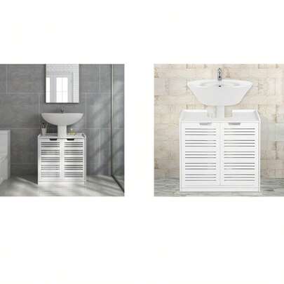 Household Modern Double Door Sink Basin Storage Cabinet For Bathroom Toilet Furnitures