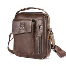 Leather Shoulder Bag/Crossbody Travel Bag For Men And Women, Small Messenger Bag, Cell Phone Pocket, Shoulder Holster, Passport Holder - 咖啡 - 查看 7
