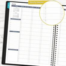 Appointment Book/Planner 2026-2027 - Weekly Appointment Book 2026-2027, July 2026 - June 2027, Daily/Hourly Planner With Tabs, 15 Minutes, 8.26\ X 11.4\, Wirebound - Black - Đen - Xem 4
