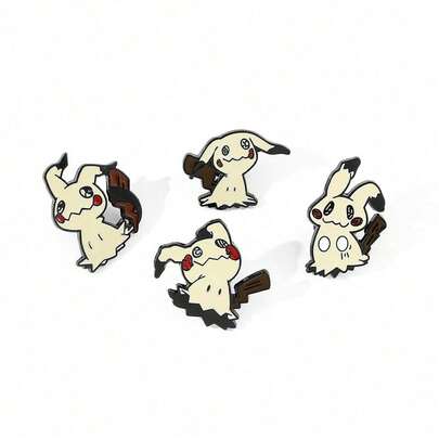 pocket monsters 1/4 Pcs Novelty Cartoon Animal Breast Brooch Cute Pets Enamel Pin Wallet Backpack Clothes Jewelry Metal Emblem Accessories Gift