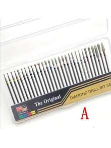 30pcs Nail Drill Bits Cuticle Cleaner Tungsten Steel Rotary Polishing File Grinding Heads Manicure Pedicure Nail Salon Tools - Multicolor - View 1