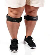 2 x Rodillera Rotuliana Ajustable para Rodillas Grandes- Alivio de Tendinitis y Artrosis Estabilización Articular para Running Senderismo Tenis y Deportes de Impacto 53-70 cm-060 - como en la foto - Ver 1