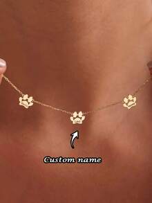 1 Mặt dây chuyền khắc tên hình dấu chân thú cưng theo yêu cầu, chất liệu thép không gỉ, có thể khắc 1-3 tên, mặt dây chuyền hình dấu chân cún con cá nhân hóa, mặt dây chuyền hình dấu chân tối giản, mặt dây chuyền hình động vật, mặt dây chuyền thú cưng, mặt dây chuyền cá nhân hóa, mặt dây chuyền đôi, mặt dây chuyền gia đình, quà tặng ngày Valentine, Ramadan, Ngày của Mẹ, sinh nhật, kỷ niệm. - Nhiều màu - Xem 1