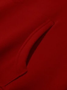 Men's Crew Neck Sweatshirt And Sweatpants Set, Featuring Disney Mickey Mouse Lettering And Mickey Mouse Prints, Sportswear, Comfortable Men's Hoodie And Sweatpants Two-Piece Set, The Best Gift For Men. - Red - View 4