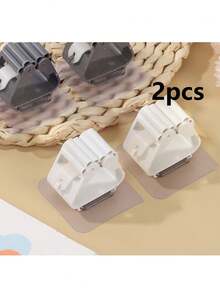 4pcs/2pcs Plastic Mop And Broom Holder - Wall Mounted Self-Adhesive Broom And Mop Storage Organizer, Wall Mounted Storage Box, Suitable For Home, Kitchen, Bathroom, Garden, Garage Kitchen Items Kitchen Accessories Kitchen Tools - Multicolor - View 14