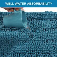 Durable Turquoise Microfiber Bath Mat, 20 By 32 Inches, Non-Slip Feature For Enhanced Safety - Multicolor - View 2