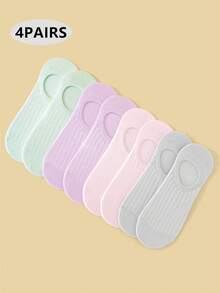 5對女士隱形平襪,低口襪套裝 - 黑色 - 查看 12