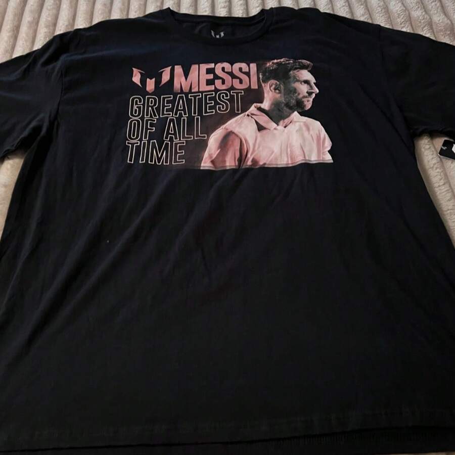 MEN'S MESSIs COLLECTION LIONELs MESSIs BLACK SS T-SHIRT-XXL-NWT! - 黑色 - 查看 1