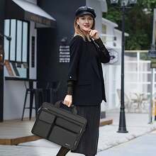 13/15/17 Inch Laptop Bag, Office Handbag With Multiple Pockets, Lightweight & Convenient Briefcase Laptop Case Laptop Sleeve Laptop Cover With Handle Laptop Bag For Men Portable For Business Travel Essentials - Black - View 3