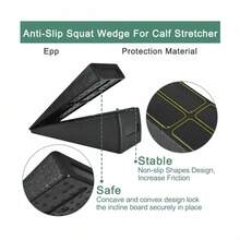 Adjustable Squat Wedge Block Set Of 3 – Multi-Angle (8.5°, 17°, 34°) Yoga & Fitness Incline Board For Squats, Calf Stretch, Weightlifting – Portable Slant Board For Gym & Home Workout - Black - View 6