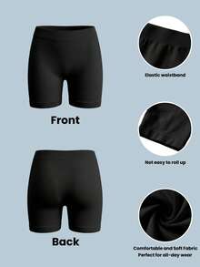 Paquete de 5 calzoncillos básicos de unicolor para niños, con tela de punto cómoda y transpirable, adecuados para uso diario, deportes escolares, fútbol, baloncesto - Negro - Ver 5