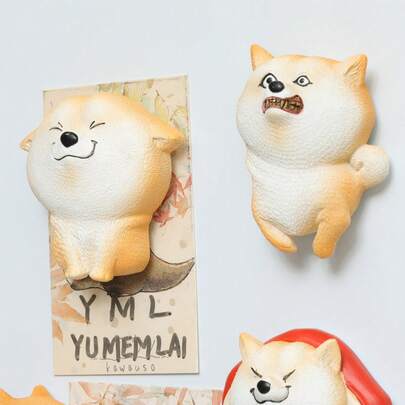 冰箱贴，可爱柴犬冰箱贴，动物冰箱贴，留言板贴纸，节日礼物，复活节礼物