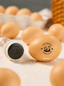 Customized Egg Stamp, Personalized Egg Stamp, Farm Gift, Name Logo Stamp, Rubber Egg Stamp, Farm Egg Stamp - Multicolor - View 9
