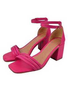 Women's Sandal With 7.5 Cm Heel And Closed Back, 1263.02 - 玫紅色 - 查看 5