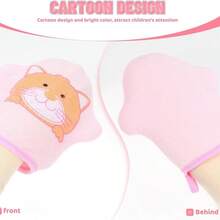 1件婴儿沐浴配件卡通超柔软浴巾，儿童搓澡海绵，婴儿沐浴海绵，儿童沐浴手套 - 彩色 - 查看 2