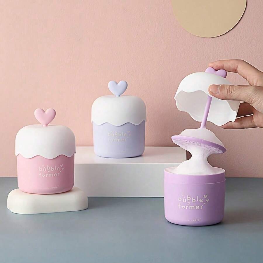 1 Piece Facial Cleanser Foam Maker Shampoo Foam Maker Foam Bottle Bubble Cup Bubble Facial Cleanser Foam - Transparent Blue - View 1