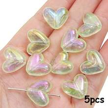 beadia 5颗17x15毫米3D亚克力透明心形珠子 - 闪亮心形工艺材料，适用于DIY珠宝制作，如项链、耳环、手链和钥匙扣，表面光滑亮泽 - 愛心珠 - 查看 9