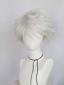 Multi Colored Short Wig, Women's Short Straight Hair With Bangs, Men's Wig, Anime Wig, Halloween Party Costume Wig, High Temperature Resistant And Can Be Styled In Multiple Colors - Multicolor - View 16