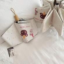 时尚可爱熊狗造型8根伞骨加固黑色涂层雨伞，遮阳挡雨 - 可愛動物雨傘 - 查看 11