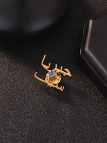 Personalized Two Arabic Letters Name Brooches For Women Men Custom Heart Birthstone Arabic Lapel Pin Badges Jewelry Wedding Party Muharram Gifts - 1 - View 4