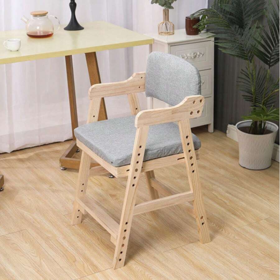 Silla de Escritorio Ajustable para Niños – Diseño Moderno y Minimalista – Perfecta para Habitación, Oficina en Casa o Escuela Silla de Madera Natural para Niños – Duradera y Ecológica – Perfecta para Habitación, Estudio o Cocina Silla de Escuela para Niño – Ajustable, con Respaldo – Ideal para Homeschool, Tareas o Clases en Línea