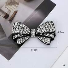 2pcs Fashionable Black Rhinestone Bowknot Detachable Charm, Suitable For Shoes, Bags And Clothing - Perfect For DIY Fashion, Gifts And Special Occasions - Multicolor - View 5