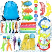 ¡RecomendadoLLXXM Juguetes de Buceo, 30 Piezas Juguetes para Alberca, Buceo Conjuntos de Juegos Anillos Buceo Torpedos Bandidos Palos de Buceo Juguete para Piscina Natación Subacuática Verano Juegos para Niño¡Top de Temporada - 30 piezas-B - Ver 9