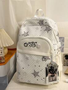 Transparent Anime-Style Casual Backpack, Lightweight Campus Backpack For Middle School Students - A - View 2