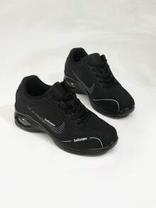 SAILUOPU Women's Casual Sneakers, Thick Sole Air Cushion Shock Absorbing Lightweight Shoes - Black - View 15