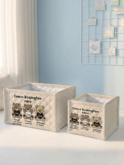 Printed Desktop Storage Basket, Desktop Organizer Basket, Makeup Brush & Skincare Storage Basket, Desktop Decor, Cosmetic Storage Box, Portable Picnic Basket, Gift