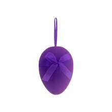 Easter Tree Ornaments Bow Flocking Egg Bunny Party Hanging Decorations For Tree, Wall - Purple - View 6