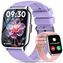 Reloj Inteligente Hombre Mujer con Llamada 2'' Smartwatch Presión Arterial Ritmo Cardíaco con Pulsómetro  Notificación Podómetro 100+ Modos Reloj Digital Hombre para iOS Android - como en la foto - Ver 2