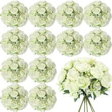 16 Bundles Artificial Peonies Flowers Fake Silk Peony Bouquet Faux Peonies Flowers Bulk For Decoration Vase Floral Arrangements Wedding Party Table (Gre1en) - 格林 - 查看 1