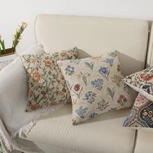 1pc Retro Woven Jacquard Pillow Cover Square 17.7", No Pillow Insert, Classic Home Decor For Living Room Bedroom Office Couch Decoration,Classic Retro Home DecorAntique Style Pillow CoverTimeless Jacquard DecorVintage Woven Home AccessoryClassic Floral Jacquard Living Room Pillow CoverBedroom Cushion CaseOffice Nap Backrest PillowSofa Couch Pillow CoverHome Office Decor PillowBedside Decor Cushion Cover - Beige Floral Album - View 7