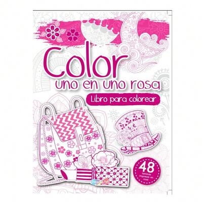 COLOREA UNO EN UNO ROSA  -LIBRO COLOREA