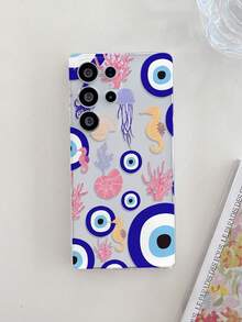 1个海马眼图案安卓手机壳，精准开孔摄像头保护，兼容三星Galaxy S25 Ultra/Galaxy S24 Ultra/S24/S23 Ultra/A56 5G/A55 5G/A52s 5G/A26 5G，Nothing，Pixel，兼容Redmi保护壳 - 無色 - 查看 5