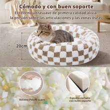 TendenciaCamas Perros Gatos Dakuly 50cm Marrón Lavable AntiestresCalidad premium - Marrón - Ver 2