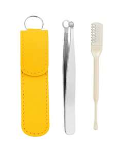 2pcs Nose Hair Trimmer, Round Head Nose Hair Trimmer, Men's Beard Trimmer, Stainless Steel Eyebrow Scissors, Nose Hair Clipper - Multicolor - View 12