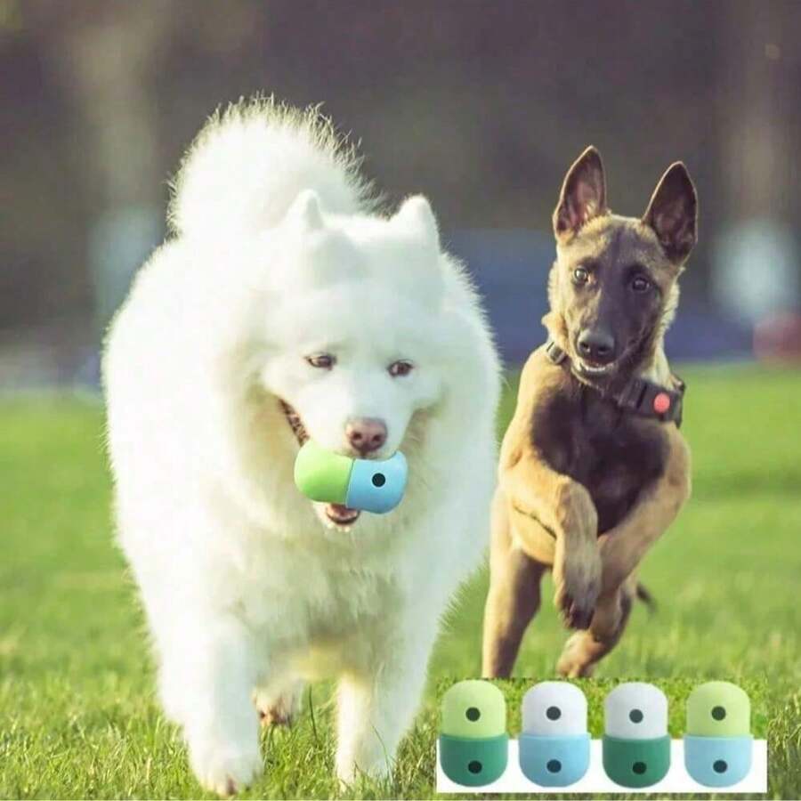 Silicone Anti-Gulping Dog Feeder Ball - Slow Feeding Chew Toy, Outdoor Scent Training Toy, Interactive Toss & Fetch Game Ball - Multicolor - View 1