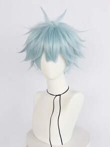 Multi Colored Short Wig, Women's Short Straight Hair With Bangs, Men's Wig, Anime Wig, Halloween Party Costume Wig, High Temperature Resistant And Can Be Styled In Multiple Colors - Multicolor - View 17