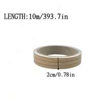 1卷 393.7英寸 x 0.78英寸 木纹装饰胶带 - 加厚PVC家具橱柜边缘自粘剥离粘贴膜，厚度0.2毫米，用于橱柜装饰、墙面边缘覆盖 - A - 查看 4