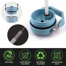 8 - Pack Straws IceFlow 2.0 Flip Tumbler 30oz Only Fit IceFlow Flip Straw Lid BPA - Drink Straws With 2 Cleaning Brushes, IceFlow 2.0 Accessories Parts - Dành cho bình 30oz lật ngược 2.0 - Xem 6