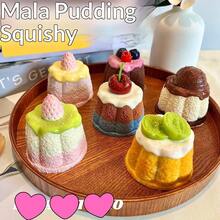 1个布丁捏捏乐玩具，夏季多巴胺，热门可爱硅胶减压玩具，适合女孩和青少年，复活节、生日、圣诞节、节日礼物 - 彩色 - 查看 1
