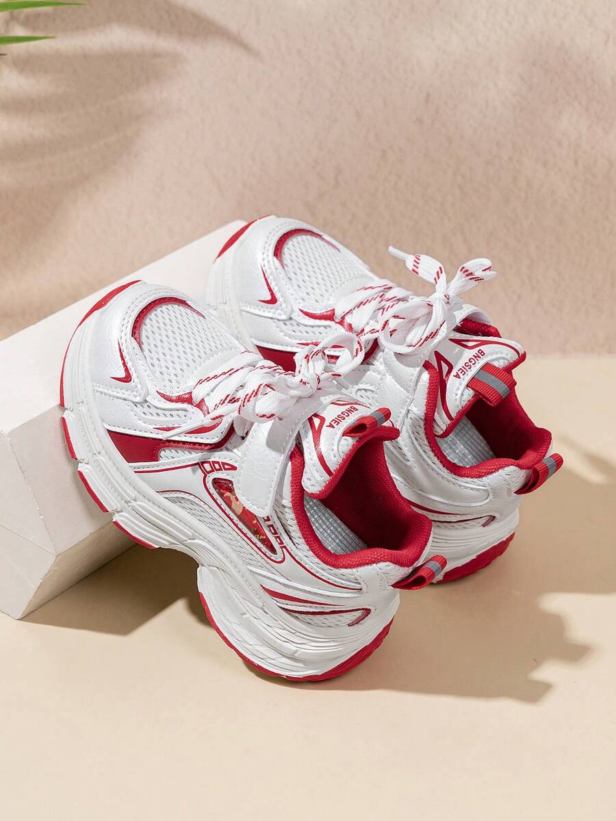 2026款透气轻便儿童运动鞋，夏季鞋，耐磨男女童跑步软底运动鞋 - 紅色 - 查看 1