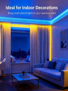 Bộ 1 đèn LED dây DIY USB, đèn LED dây thông minh dùng nguồn USB, 24 phím điều khiển DIY trang trí trong nhà cho nhà cửa, nhà bếp, phòng khách, ký túc xá, tiệc tùng, đèn nền TV, đèn LED tủ linh hoạt 3.28ft/9.84ft cho trang trí nhà cửa, Halloween, Giáng sinh - ánh sáng màu - Xem 5
