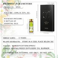 PHATOIL 香氛精油套装 9 瓶装 10ml/0.33fl.Oz 香氛精油套装，适用于肥皂、蜡烛制作、香薰机、加湿器、DIY 香氛 - 椰子香草/白麝香/咖啡/泡泡糖/D-Jador/天使/黑兰花/木兰 - 9 pcs/set-C - 查看 8